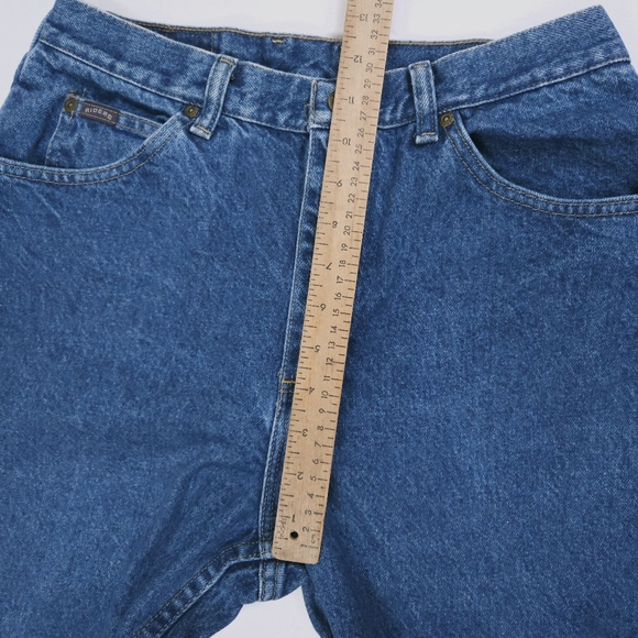 Riders Vintage High Waist Tapered Blue Denim 100% Cotton Mom Jeans 28x28 - Picture 6 of 15